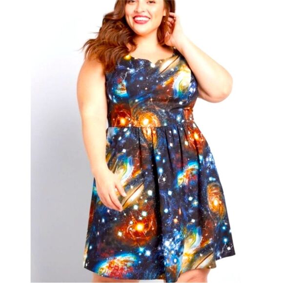 ModCloth Fervour Galaxy Space Dress - XL - Picture 1 of 9